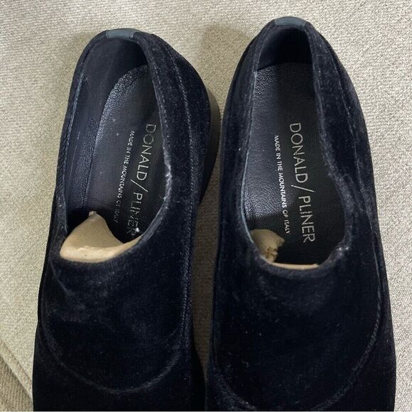 DONALD J PLINER Loafers Mens Size 8 Black Velvet Marcio Venetian Slip On Shoes - Picture 5 of 15